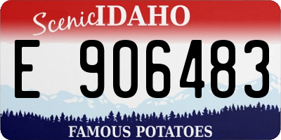 ID license plate E906483