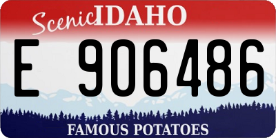 ID license plate E906486