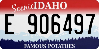 ID license plate E906497