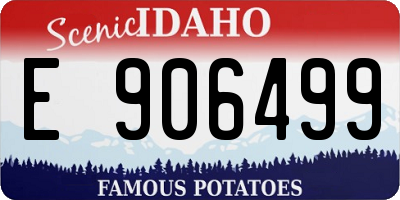 ID license plate E906499