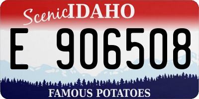 ID license plate E906508