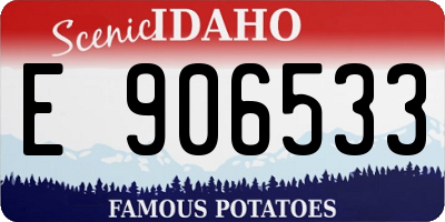 ID license plate E906533