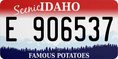ID license plate E906537