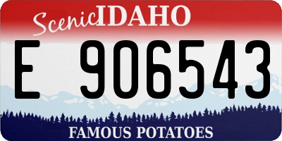 ID license plate E906543