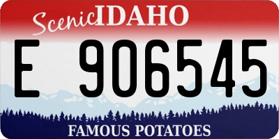 ID license plate E906545