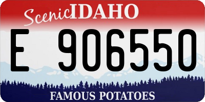 ID license plate E906550