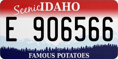 ID license plate E906566