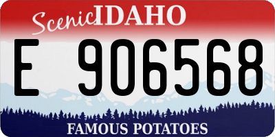 ID license plate E906568