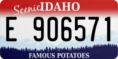 ID license plate E906571