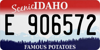ID license plate E906572