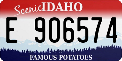 ID license plate E906574
