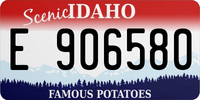 ID license plate E906580