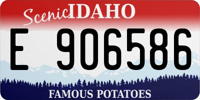 ID license plate E906586