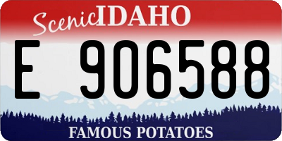 ID license plate E906588