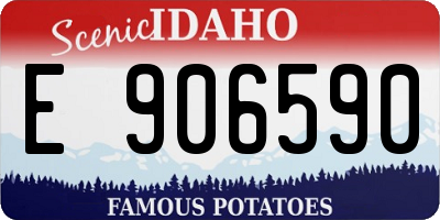 ID license plate E906590