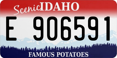 ID license plate E906591