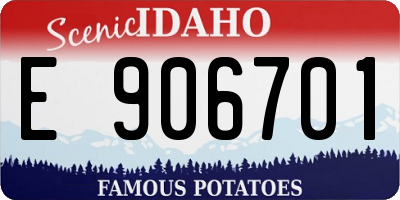 ID license plate E906701