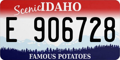 ID license plate E906728