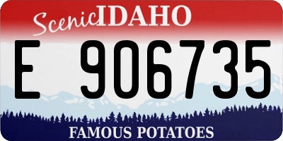 ID license plate E906735