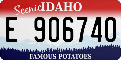 ID license plate E906740