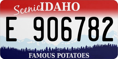ID license plate E906782