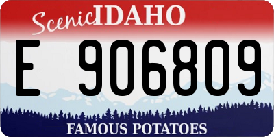 ID license plate E906809