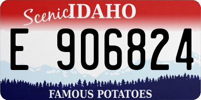 ID license plate E906824