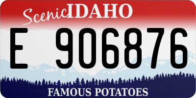 ID license plate E906876