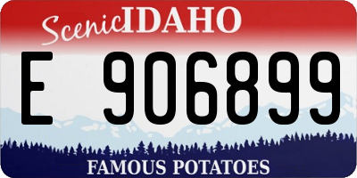 ID license plate E906899