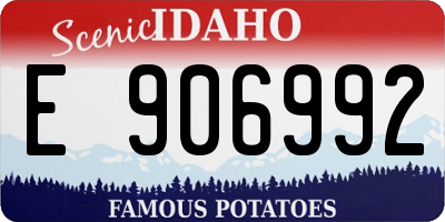 ID license plate E906992