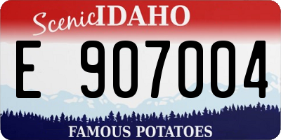 ID license plate E907004