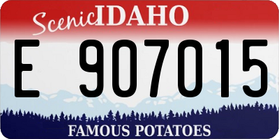 ID license plate E907015