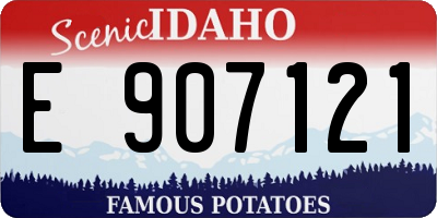 ID license plate E907121