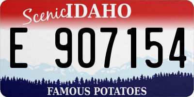 ID license plate E907154