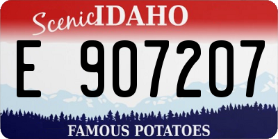 ID license plate E907207