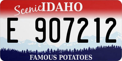 ID license plate E907212