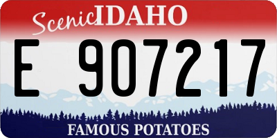 ID license plate E907217
