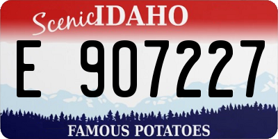 ID license plate E907227
