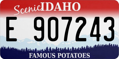 ID license plate E907243