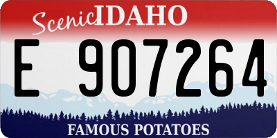 ID license plate E907264