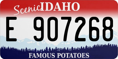 ID license plate E907268