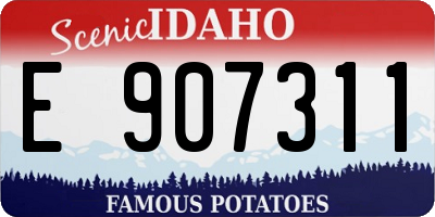 ID license plate E907311