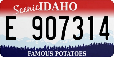 ID license plate E907314