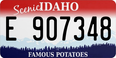 ID license plate E907348