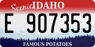 ID license plate E907353