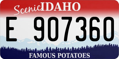 ID license plate E907360
