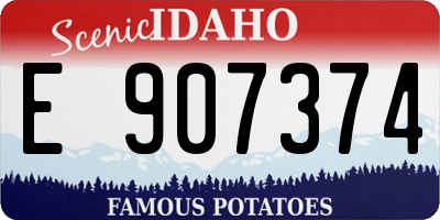 ID license plate E907374