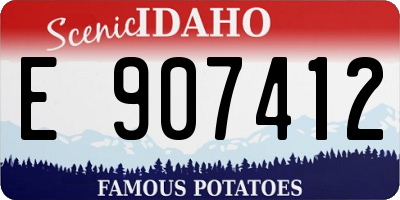 ID license plate E907412