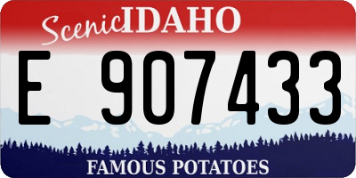 ID license plate E907433