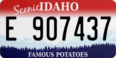 ID license plate E907437
